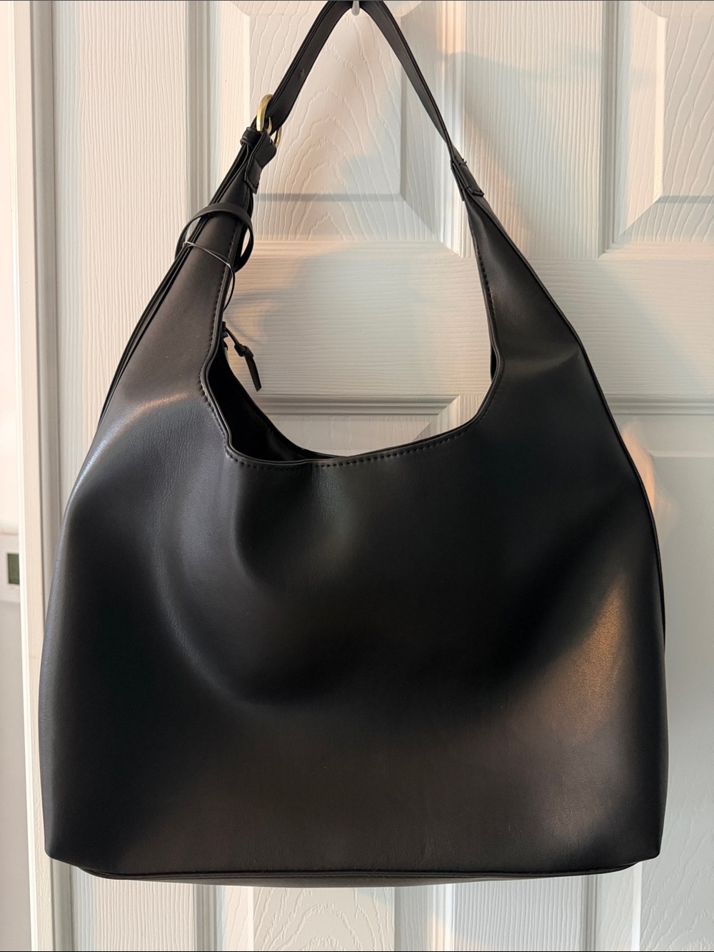 BCBGeneration Black Leather Hobo Tote